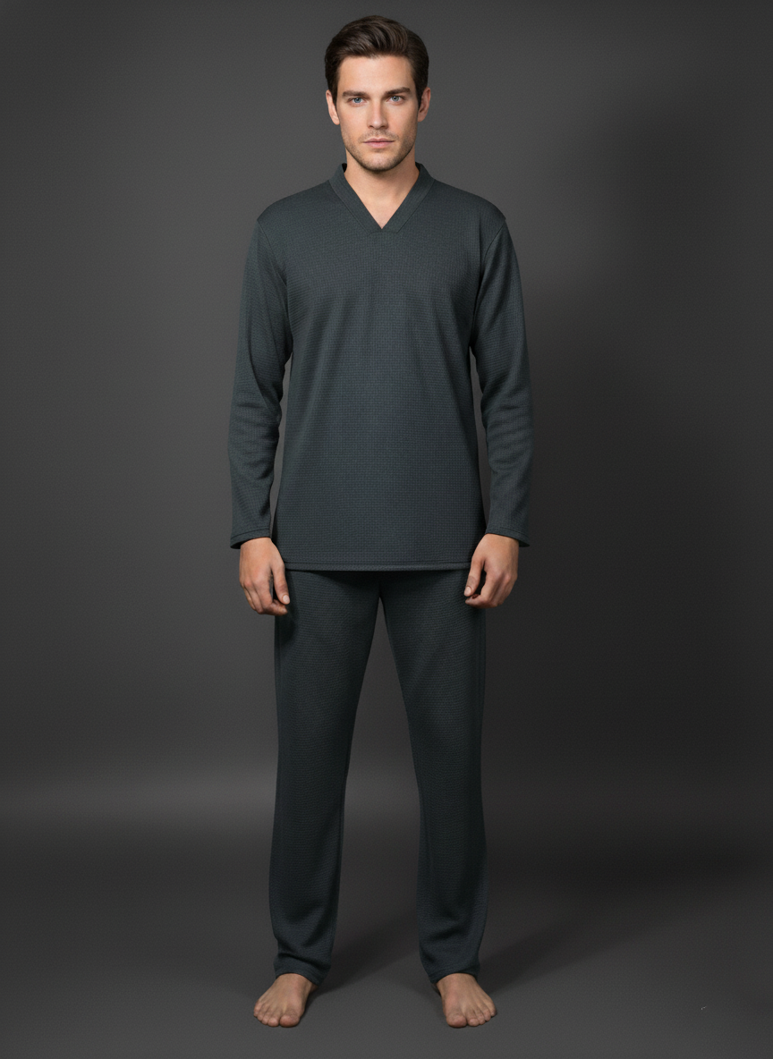 WINTER FULL SLEEVE JACKART SHIRTS UNISEX GREY