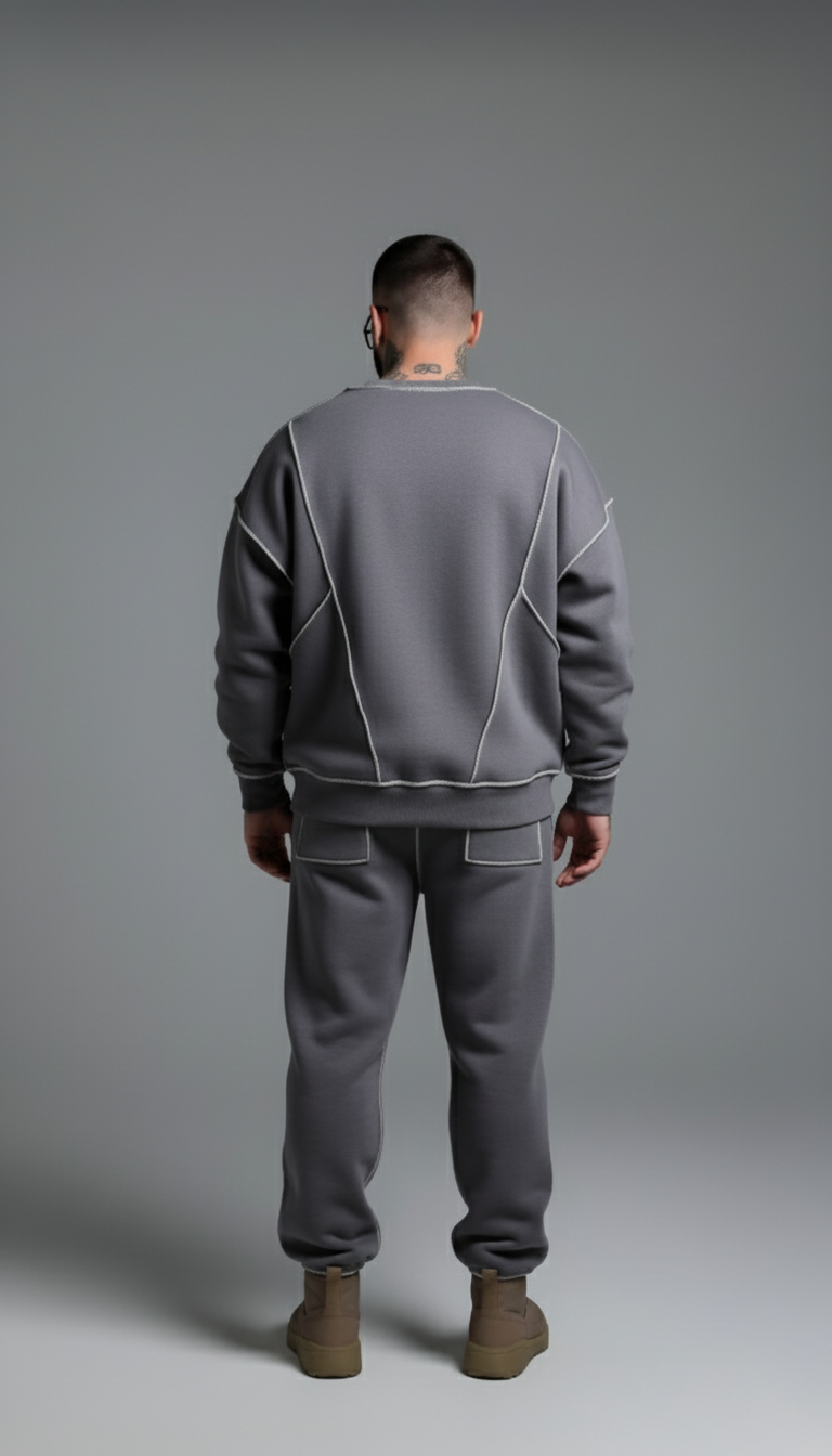 Baggy Sweat Shirt Grey Unisex