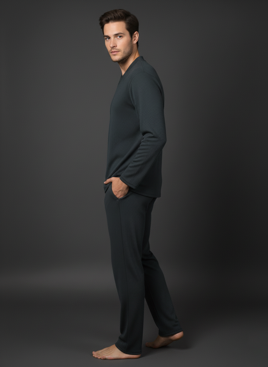 WINTER FULL SLEEVE JACKART SHIRTS UNISEX GREY