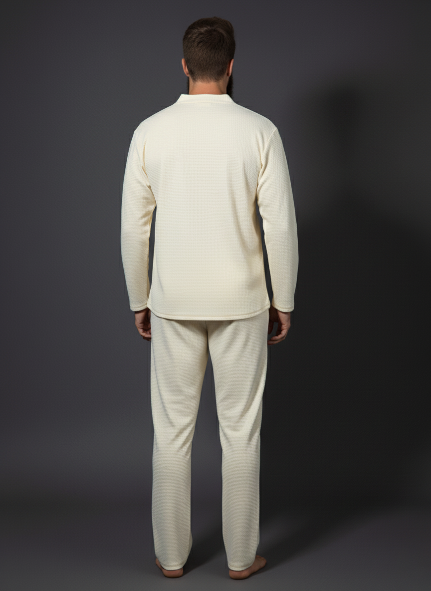 WINTER FULL SLEEVE JACKART SHIRTS UNISEX BIEGE